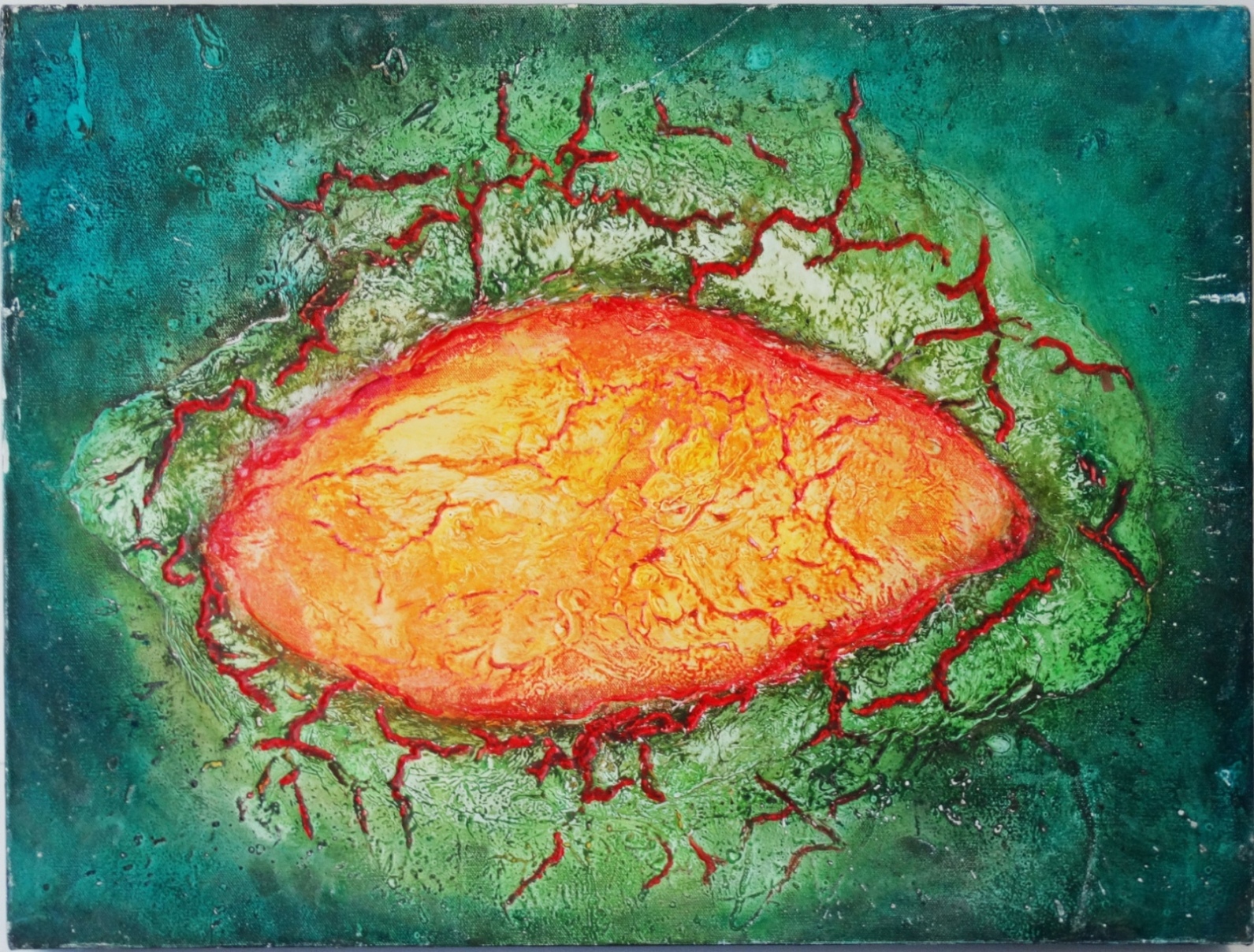 Surrealistic Abstract Painting with Vibrant Colors & Texture | Modernism - Textured Surrealistic Abstract Art